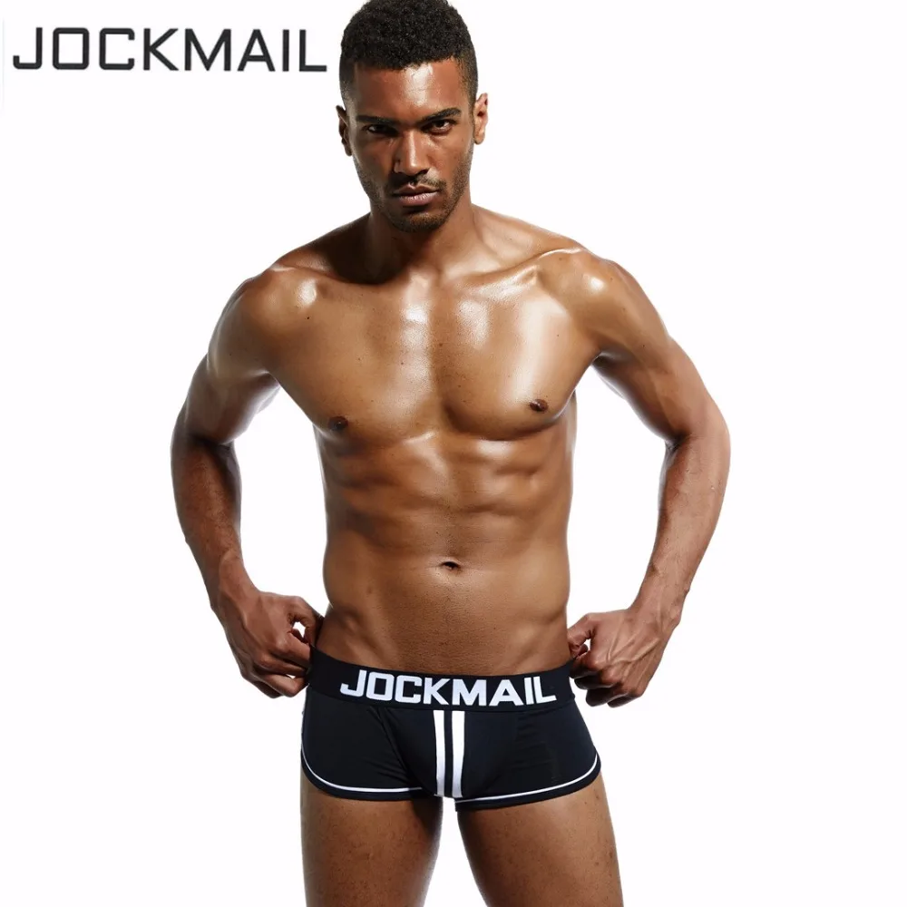 JOCKMAIL Brand Men open back underwear jockstrap sexy sissy panties Bottomless Men boxer shorts Cotton Backless Gay Underwear