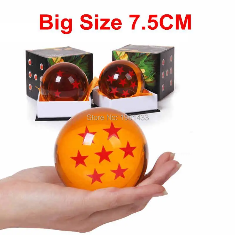 Crystal Balls 7.5CM  Big Size 1 2 3 4 5 6 7 Star Balls Classic Action Figures Toys