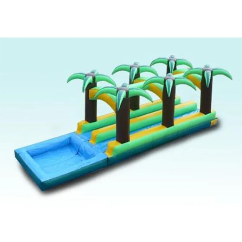 Commercial PVC material custom amusement park inflatable water slide castle large combination slide obstacle free blower