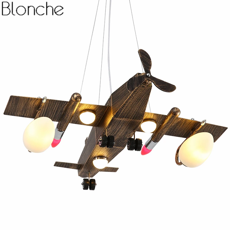 

Industrial Vintage Pendant Lights Aircraft Hanging Lamp for Children's Room Led Plane Hanglamp Luminaire Home Lighting Fixtures