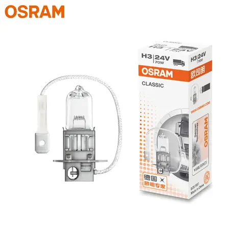 OSRAM Truck H3 24V 70W 64156 PK22s 3200K CLASSIC Original Headlight Fog Lamp Bulb OEM Quality (Single)