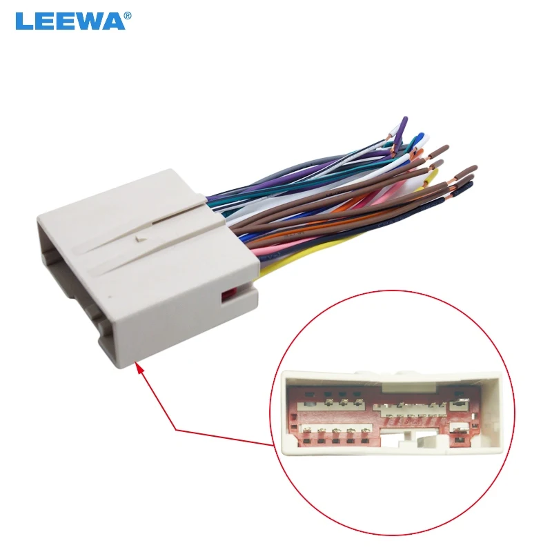 

LEEWA Car Radio CD Player Wiring Harness Audio Stereo Wire Adapter for LINCOLN Install Aftermarket Stereo