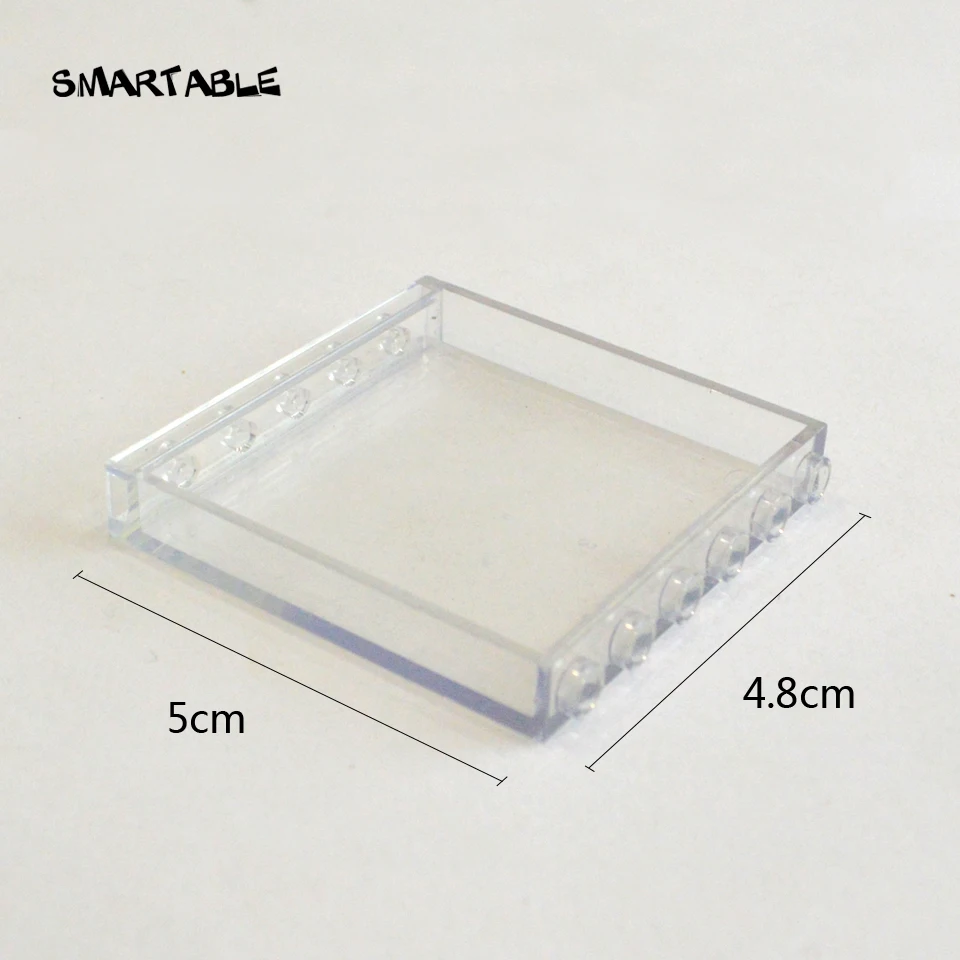 Smartable Transparent Window Frame 1x6x5 Blocks Parts MOC DIY House Toy Compatible All Brand 59350/59349 City Toy 10pcs/lot Gift