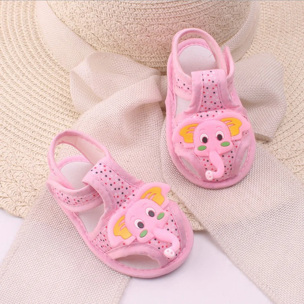 Groothandel Nieuwe Cartoon Zomer Baby Schoenen Olifant Baby Sandaal Doek Zachte Solo Sandalen Baby Schoenen Voor 0-1 Jaar oude Baby TL29