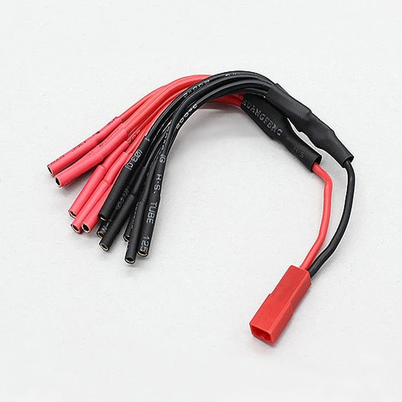 JST Female to 6 X 2mm Gold Connector Bullet Multistar ESC Power Breakout Cables with 125mm 20AWG Silicone Wire 258000033