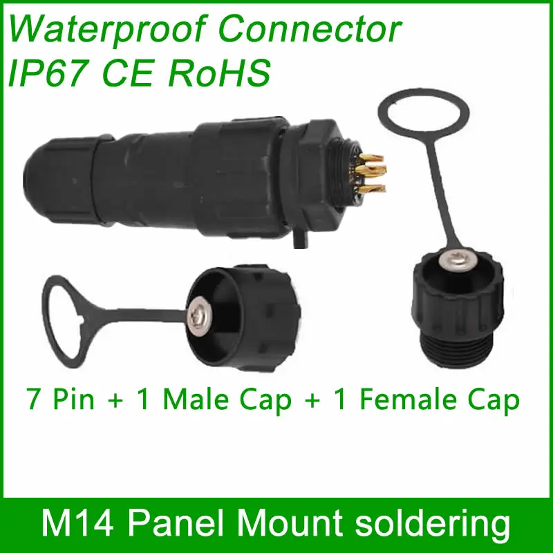 Imagem -05 - Tomada com Conector Macho e Fêmea 100 Unidades à Prova Dágua Ip67 para Áreas Externas com Painel de Montagem