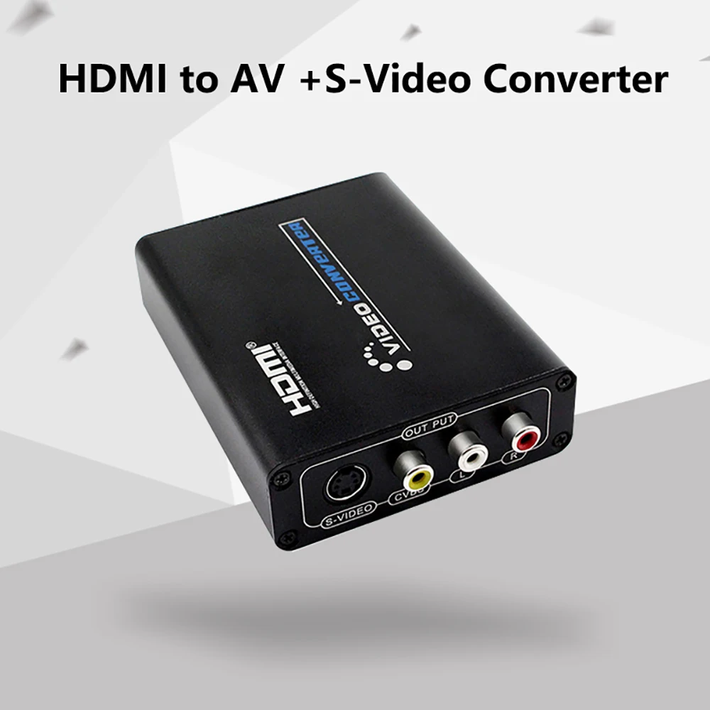 

HDMI to AV/Svideo CVBS L/R Video Converter Switcher Adaptor support 1080p 3RCA PAL / NTSC for TV Blue-Ray DVD set top box