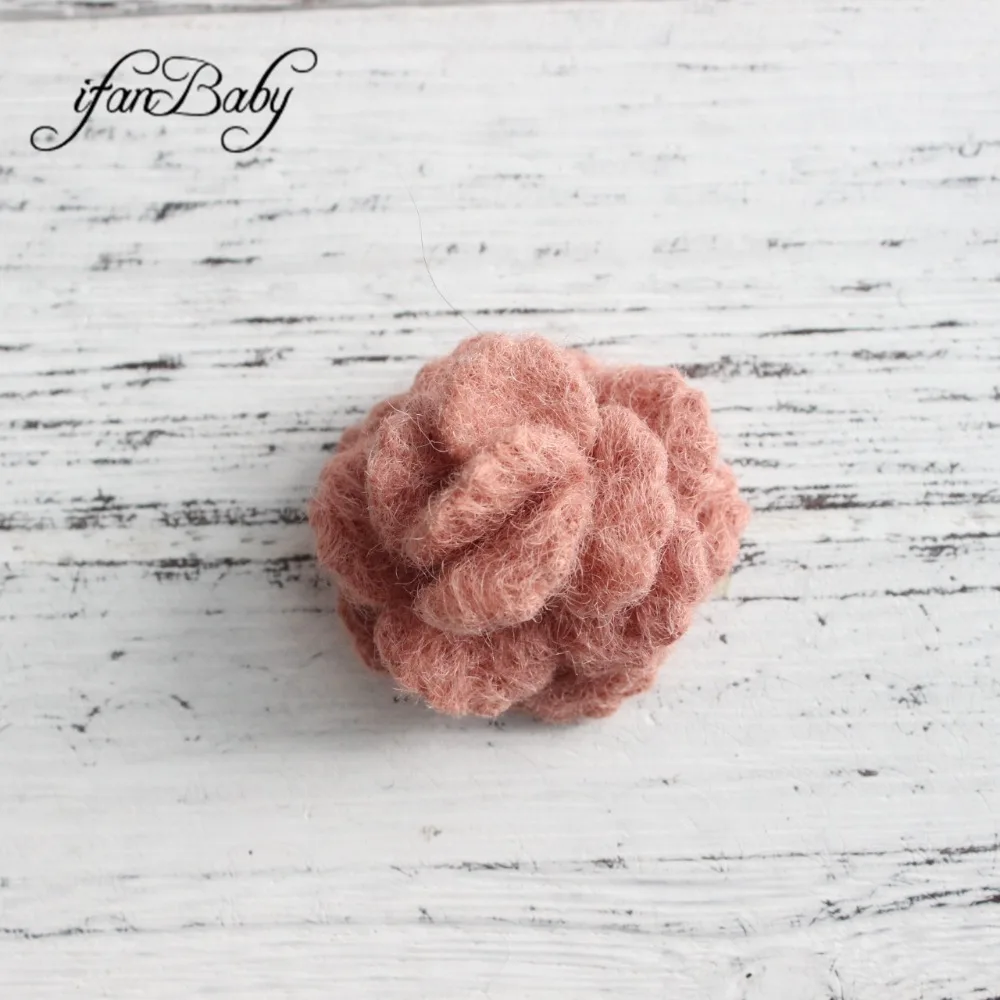 Cute wool felt flower for DIY hair accessories Craft flowers flat back hair flower