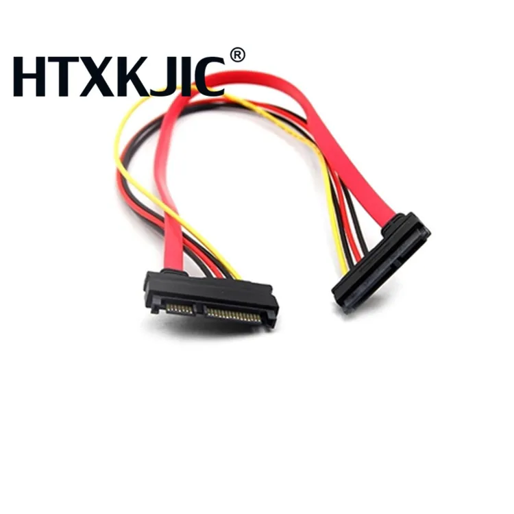 Новейший 30 см 22Pin SATA кабель штекер-гнездо 7 + 15 Pin серийный ATA SATA силовой комбинированный удлинитель кабеля коннектор