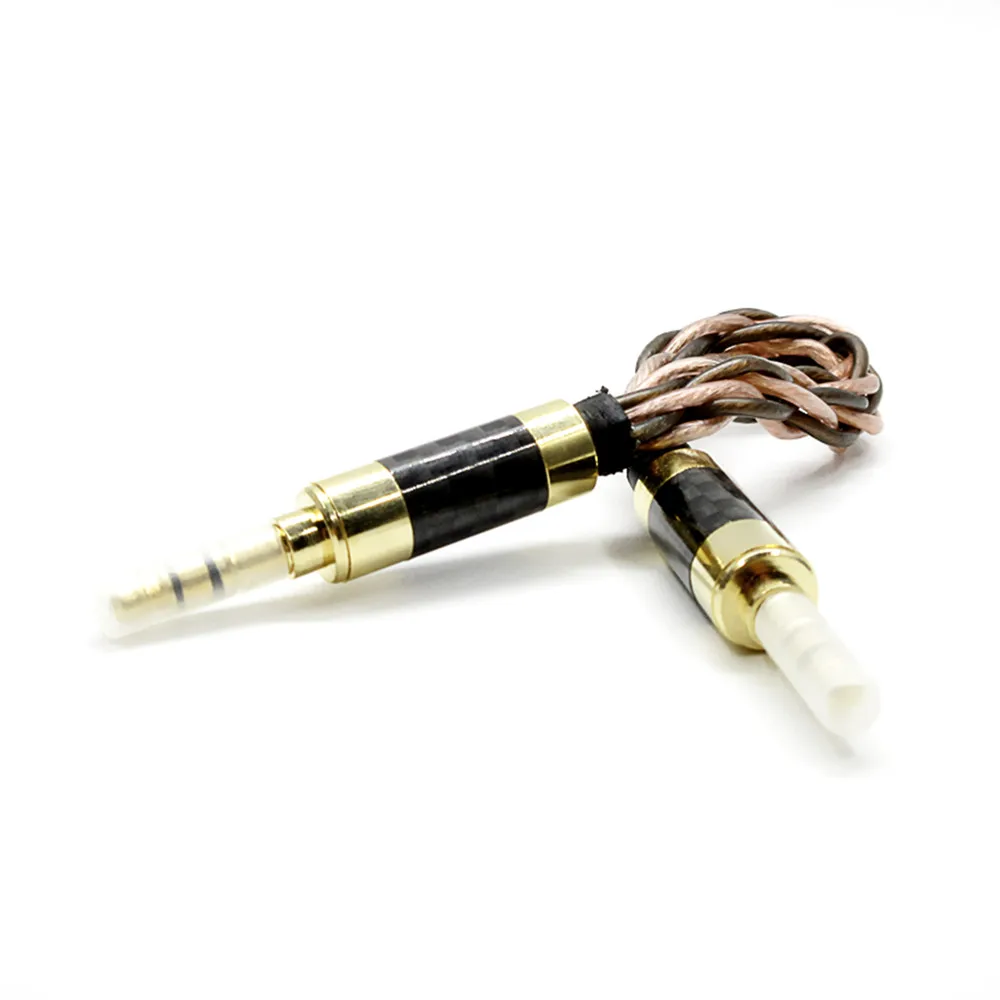 100% New 10cm AUX Cable 3.5mm Male to 3.5mm Male 8 core braided Stereo Audio Cable For Walnut V2/V2S Zishan Z1/Z2 Amplifier MP3