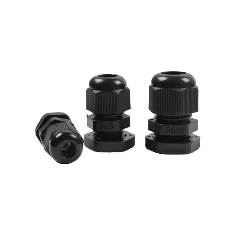 24 Pcs Plastic Waterproof Adjustable 3.5 - 13mm Cable Gland Joints, PG7, PG9, PG11, PG13.5, PG16, Pack of 24