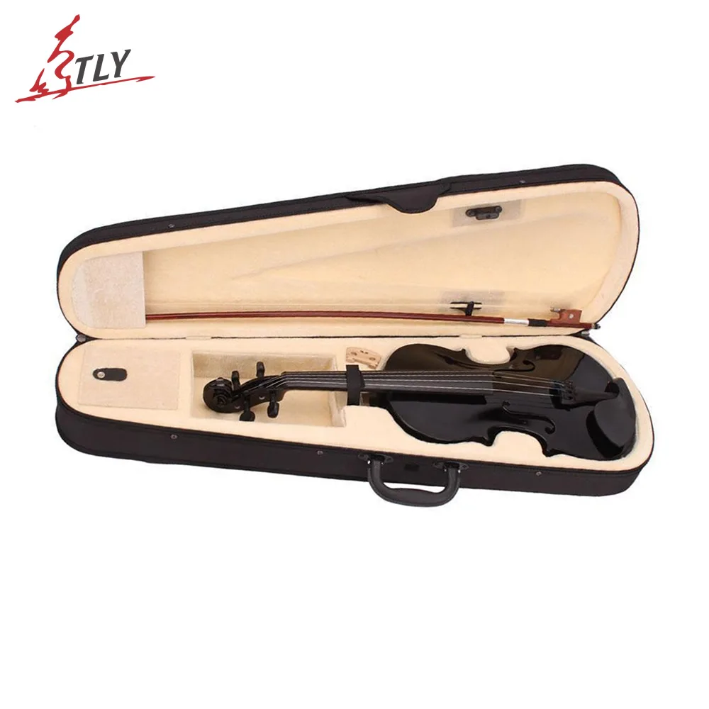 TONGLING High Quality Student Beginner 4/4 Violino Fiddle with Case Bow Rosin Full Set Accessories Black Violin