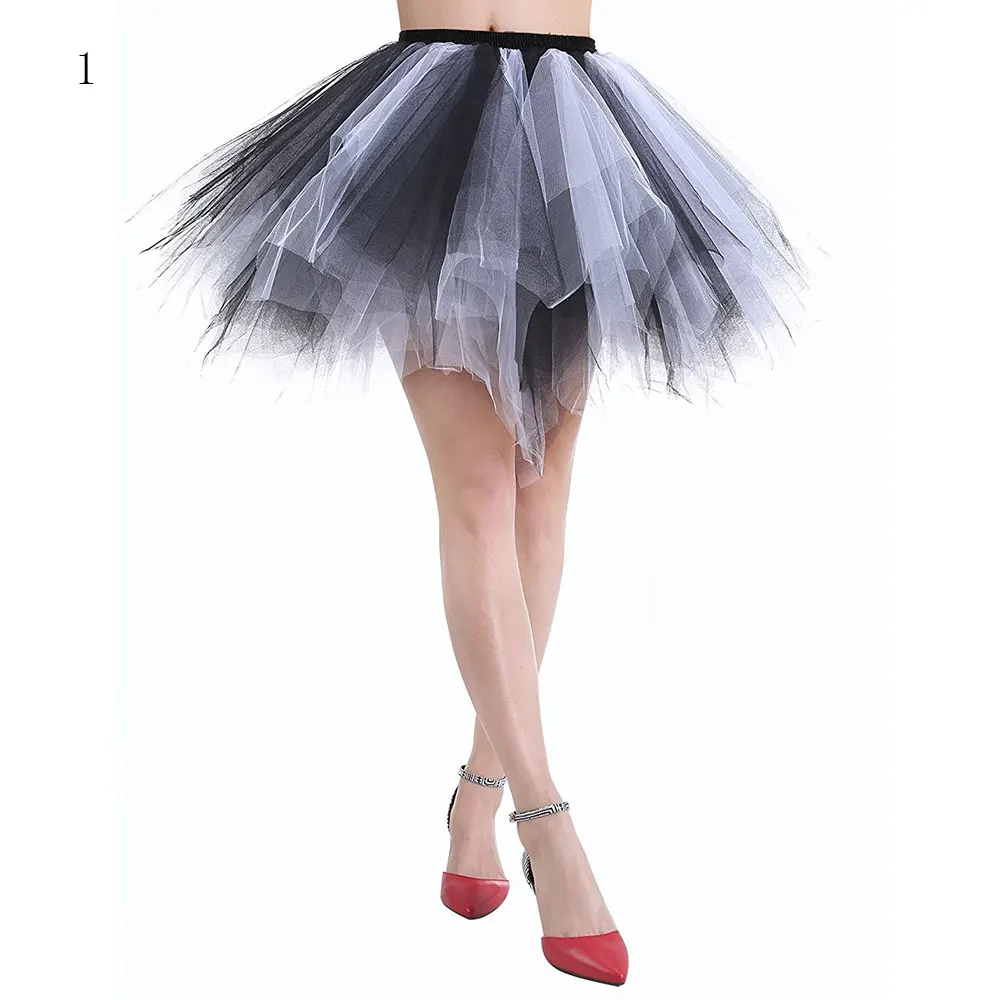 Women's Vintage 1950s Short Tulle Petticoat Ballet Bubble Tutu Skirt Rock N Roll Rockabilly Skirt Underskirt Tutu Slips