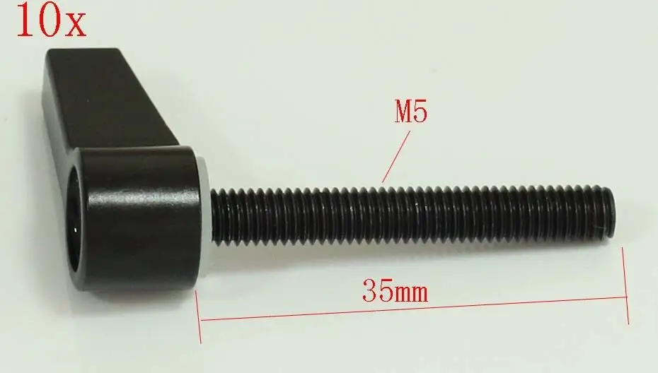 10pcs Metal M5 35mm length Knob Screw L Shape Screw For 5D2/3 Rod Rail Rig Clamp (pack of Ten)