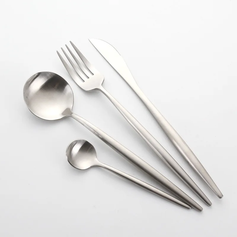 Stainless steel Western tableware cutlery spoon Nordic sterling silver spray paint steak cutlery Portuguese tableware gifts