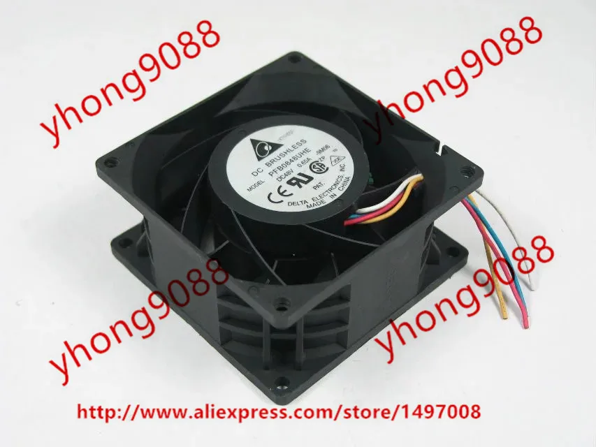 

Delta Electronics PFB0848UHE 9M06 DC 48V 0.65A 80x80x38mm Server Cooling Fan