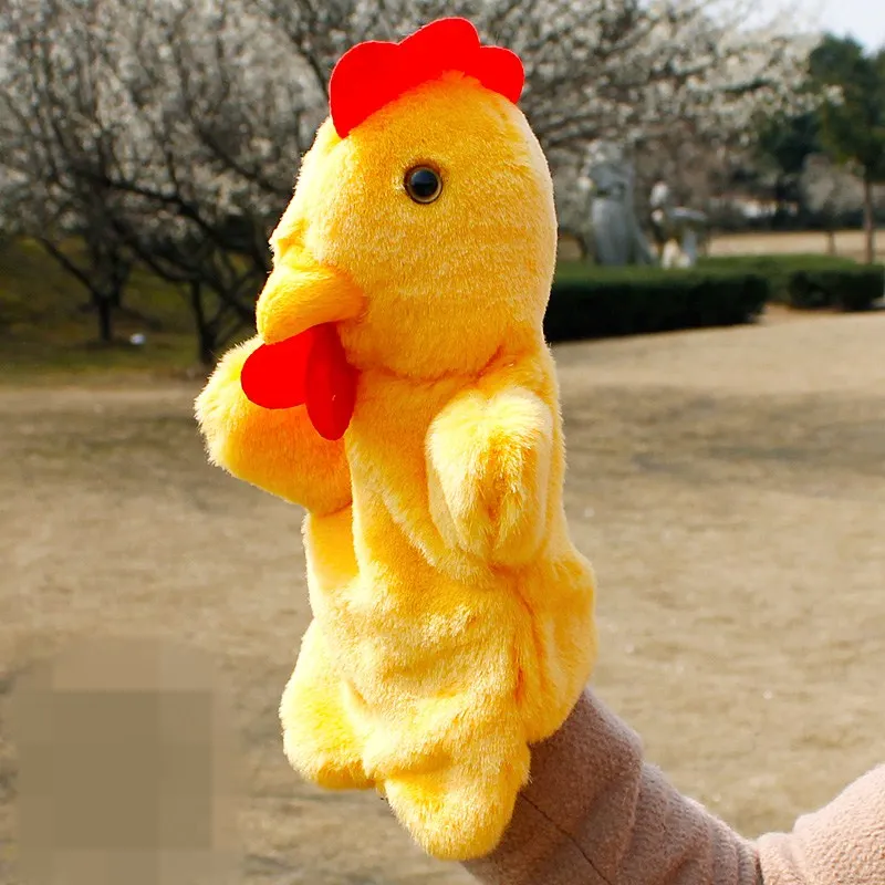 Cock Handpoppen Kerstcadeau 30Cm Pluche Handpop Speelgoed Dieren Speelgoed Voor Baby Kids Kinderen