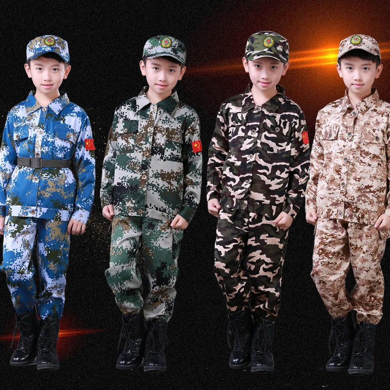 Ensemble de vêtements pour enfants, vestes de Camouflage pour garçons, uniforme militaire de Camp d'halloween pour enfants en bas âge, survêtement soldats en tissu de Police