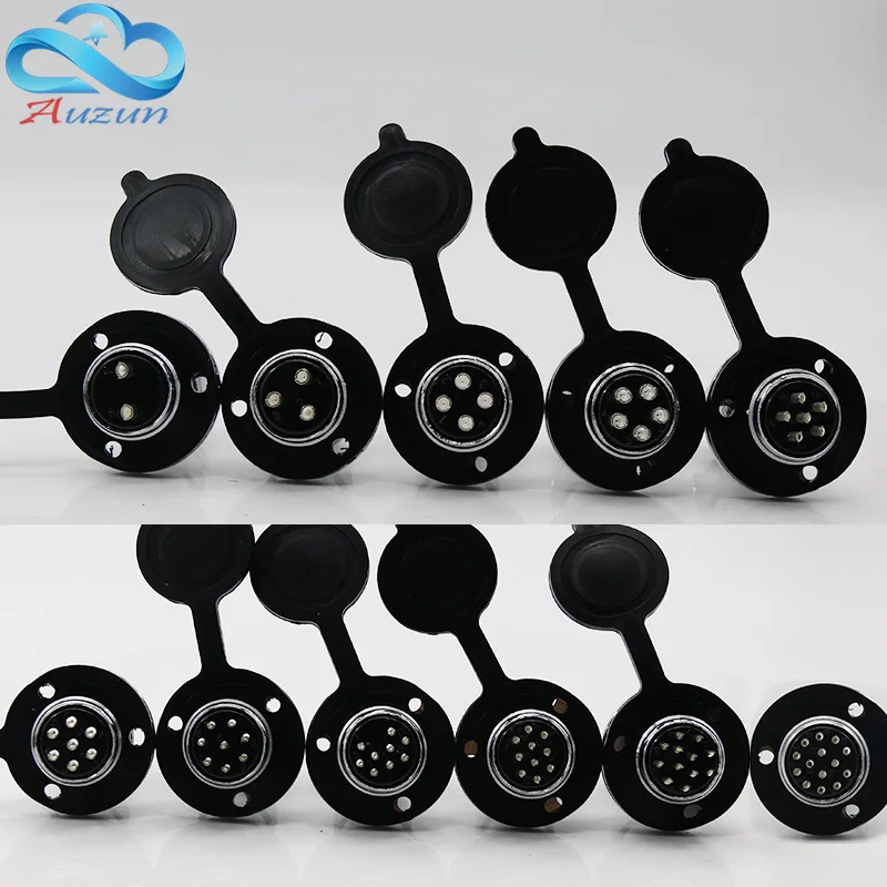 1 PCS Air outlet connector Copper plating silver GX20 Circular flange 2.3.4.5.6.7.8.9.10.12.14core