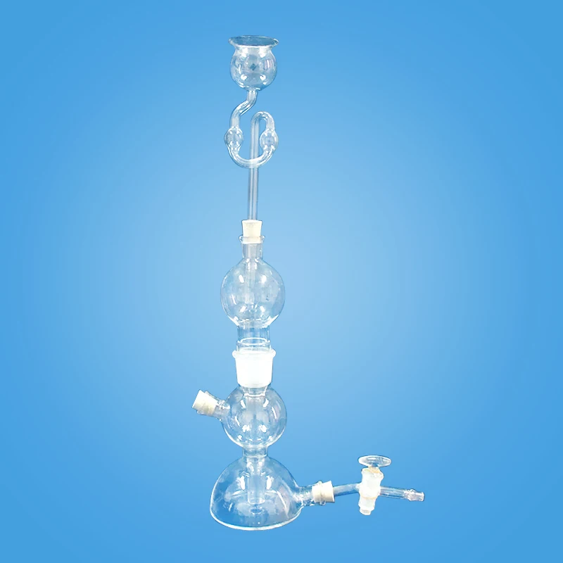 250ml Kipp's Apparatus ;Hydrogen Generating Glass Device;Gas Generating Device Lab Supplies