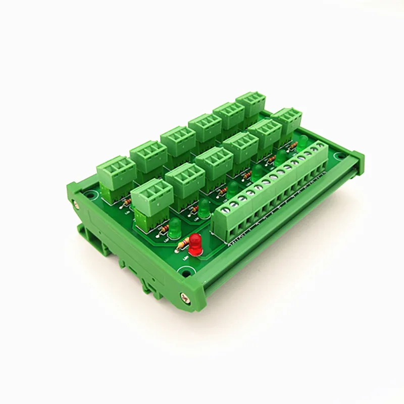 DIN Rail Mount PLC12 channel NPN Input Screw Connector Module IO photoelectric proximity switch sensor terminal block.