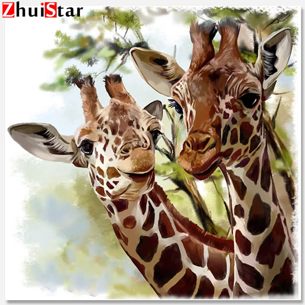 Diamond Painting Animal Diamond Embroidery Giraffe Full Square Drill Rhinestone Mosaic Home Decoration XY1