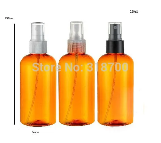 

20 x 220ml Boston Round Orange Pet Perfume Bottle,220cc Pet Mist Sprayer Bottle, 220ml Perfume Plastic Container