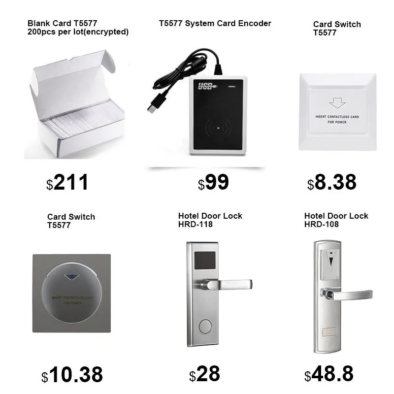 hotel lock pcb replacements electronic parts promix guest room key card contactless RF motel access control RFID keycard T5577