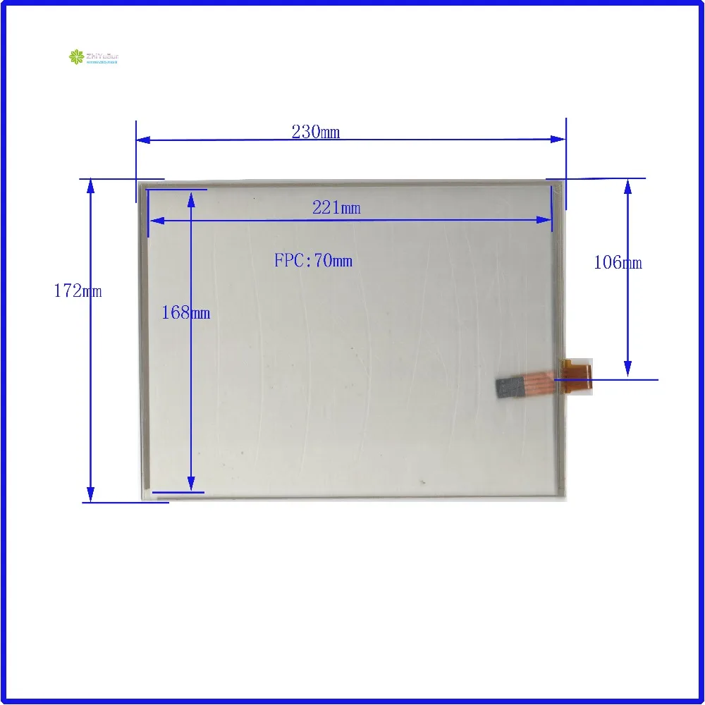 ZhiYuSun  230mm*172mm 10.4inch 4 lins Touch Screen glass touchsensor 230*172touchglass digitizer GLASS Good