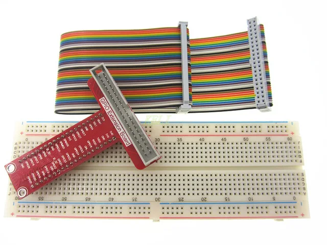 التوت بي 3 و التوت بي 2 نموذج B GPIO لوحة محول الذهب المكونات في الإصدار + MB-102 830 نقطة اللوح + GPIO كابل عدة السعر