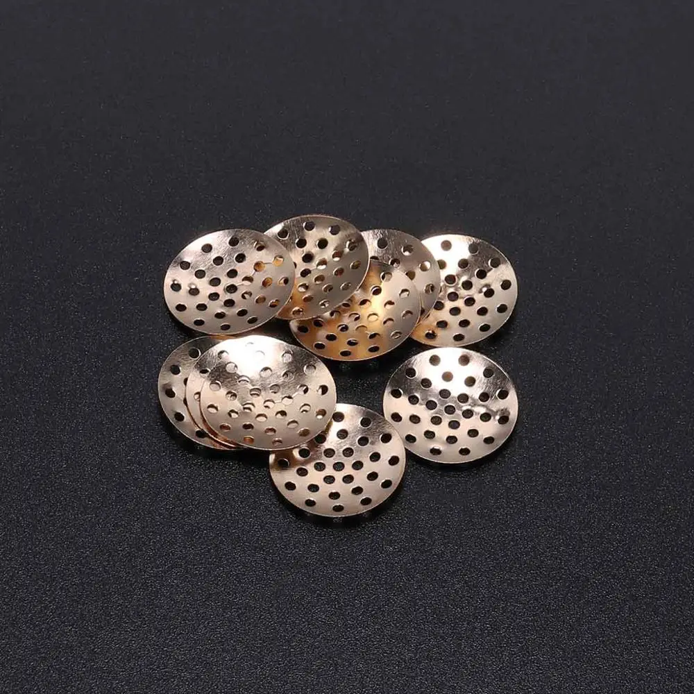 50pcs 14 16 18 20 25mm Brooch Base Brooches Metal Disk Shell Flower Cabochon Bezel Round Blank For Diy Jewelry Making Findings