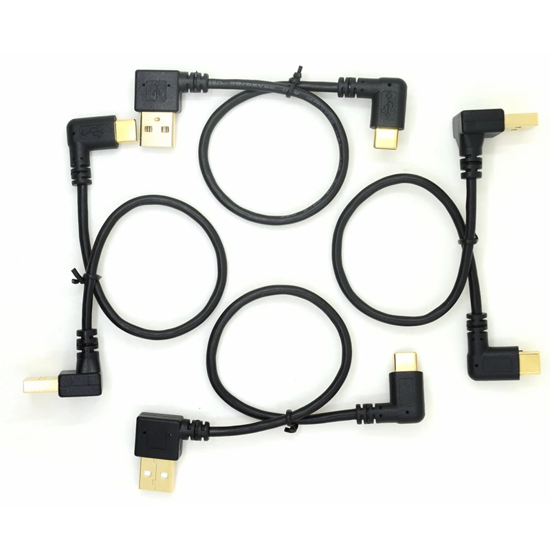 고속 충전 C타입 USB 케이블, 90 도 벤드 게임 충전 케이블, 안드로이드 휴대폰 충전기, 90 각도 C타입 데이터 코드, 25cm