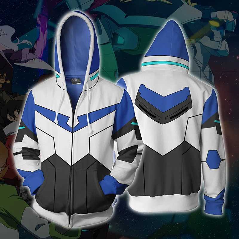 Voltron:Legendary Defender 3d sudaderas con capucha Shiro/klu-hunk/Pidge/Princess Allura Cosplay sudaderas chaqueta 3D disfraz de impresión 5XL