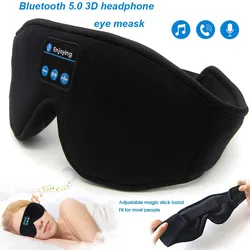 Sleeping Mask 3D Eye Mask HeadSet Headband Soft Elastic Comfortable Wireless Music Headset Eye Mask With Mic For Side Sleepers