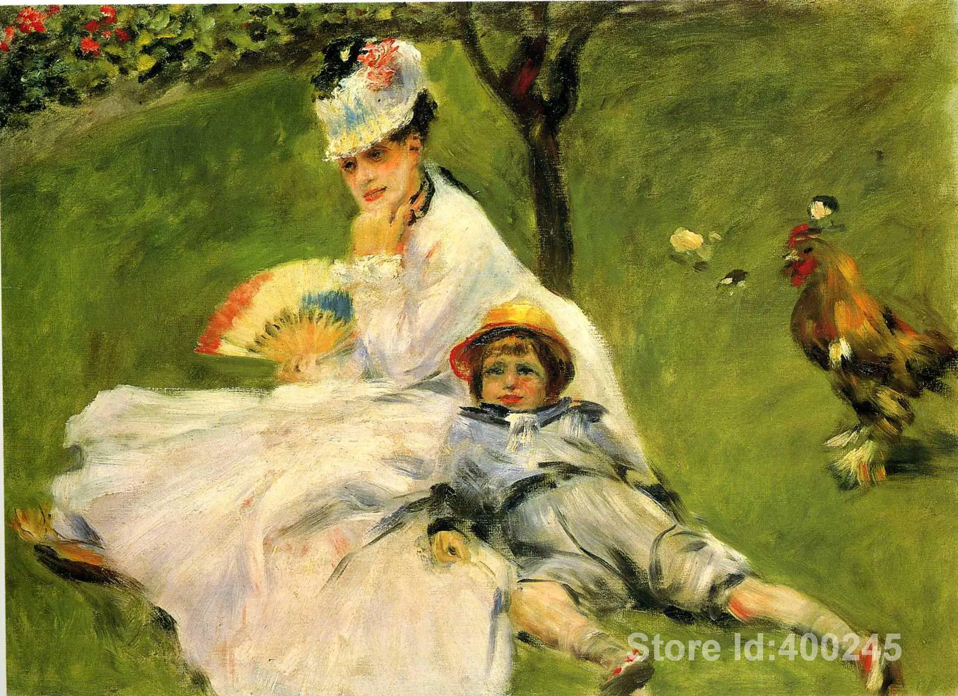 

Paintings by Pierre Auguste Renoir Camille Monet & Her Son Jean in the Garden at Argenteuil Handmade art on canvas High quality