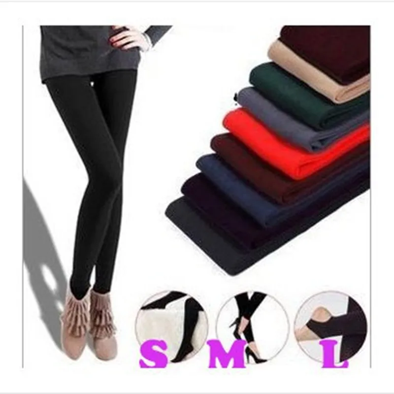 2024  Elastic Fleece Winter Fashion Leggings Charcoal Brushed Nap Thick Monolayer Step Foot Nine Women Leggings