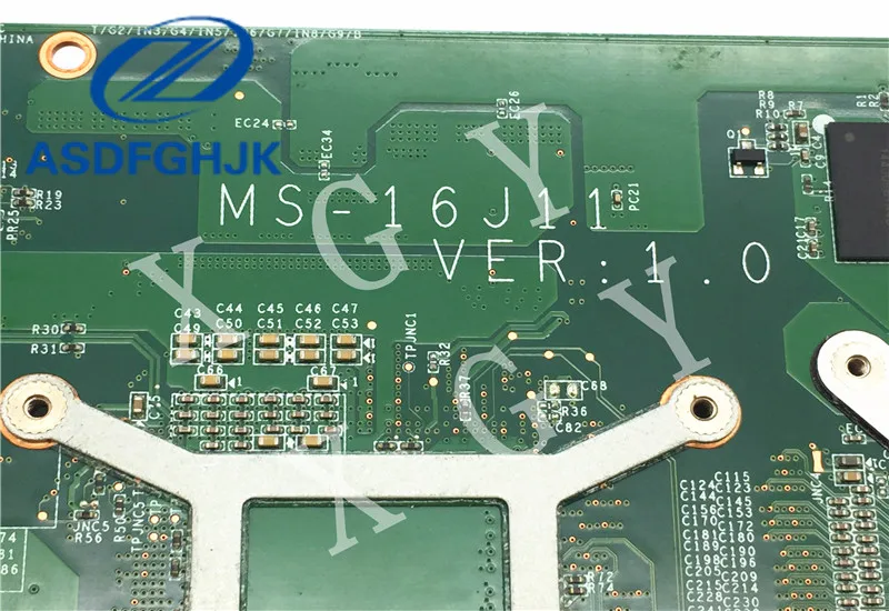 Imagem -05 - Placa-mãe do Portátil para Msi Ge72 Ge62 Ms17911 Ms-16j11 Ver:1.0 Ddr3l Sr1q8 I74720hq Gtx970m 100 Testado ok