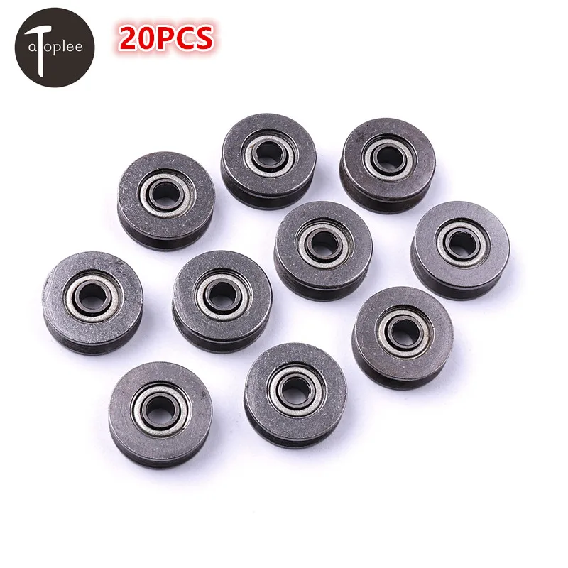 20 PCS 3*12*4mm V623/603ZZ High Carbon Steel V-groove traces Pulley Wheel Timing Rodas Pulley Belt