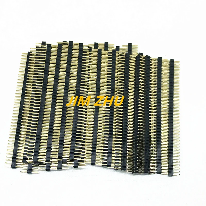 5Pcs/10pcs ROHS Gold-plated copper 1*40P 40Pins 1.27mm Single Row Straight Male Pin Header Strip For PCB