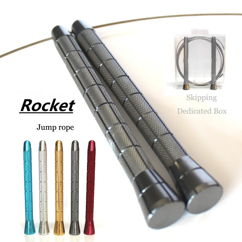 

"Rocket" Jump Rope with Ball Bearing, Professional Athletics Skipping, Add 1 Replacement Cable, 2.0mm Diameter