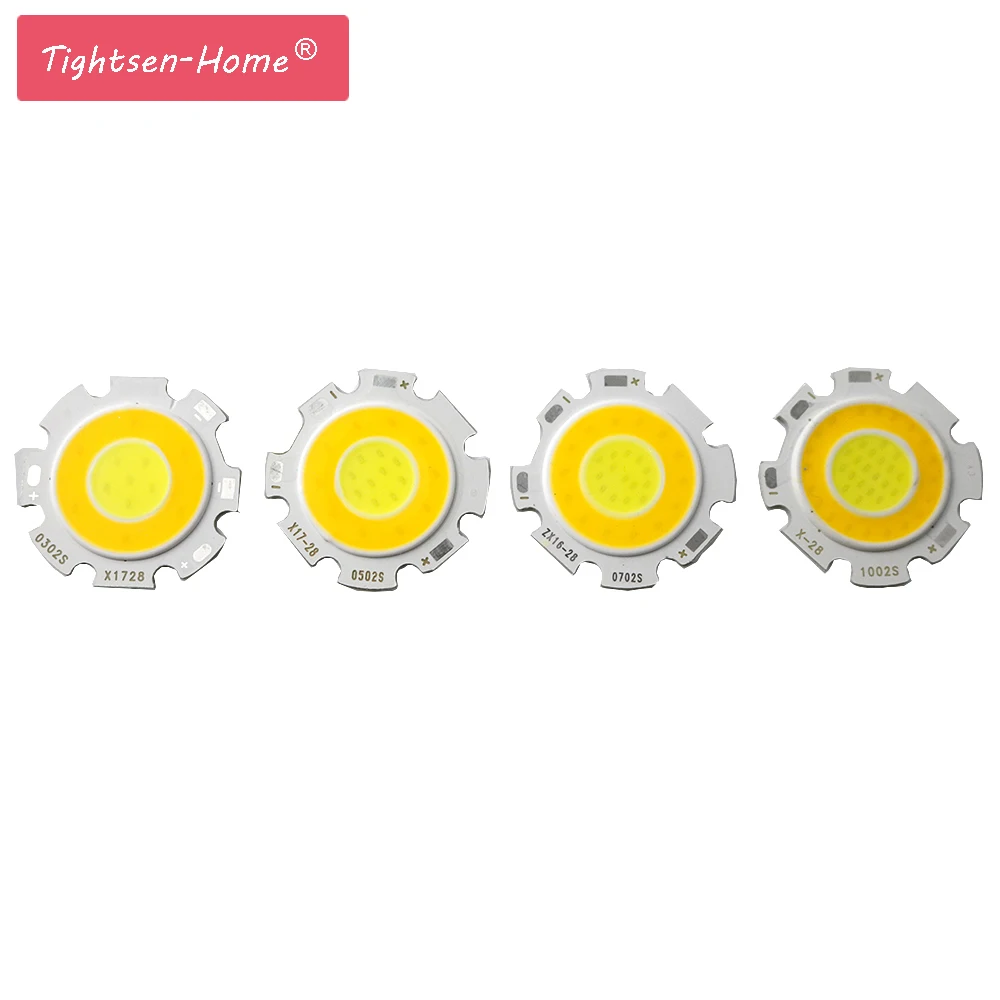 

10PCS 28MM Double color 3000-6500K dimmable Round LED COB chip Light Source Module 3W 5W 7W 10W COB for led light spotlight bulb