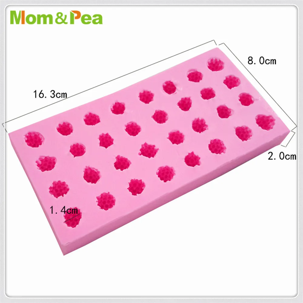 Mom&Pea MPA2000 Raspberry Silicone Mold Sugar Paste 3D Fondant Cake Decoration