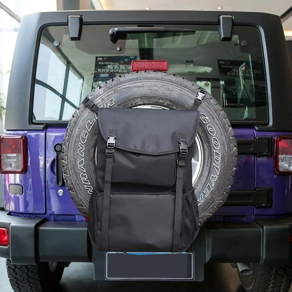 

For Jeep Wrangler JK YJ TJ JL & Unlimited Cargo Storage Bag Spare Tire Backpack Auto Exterior Accessories
