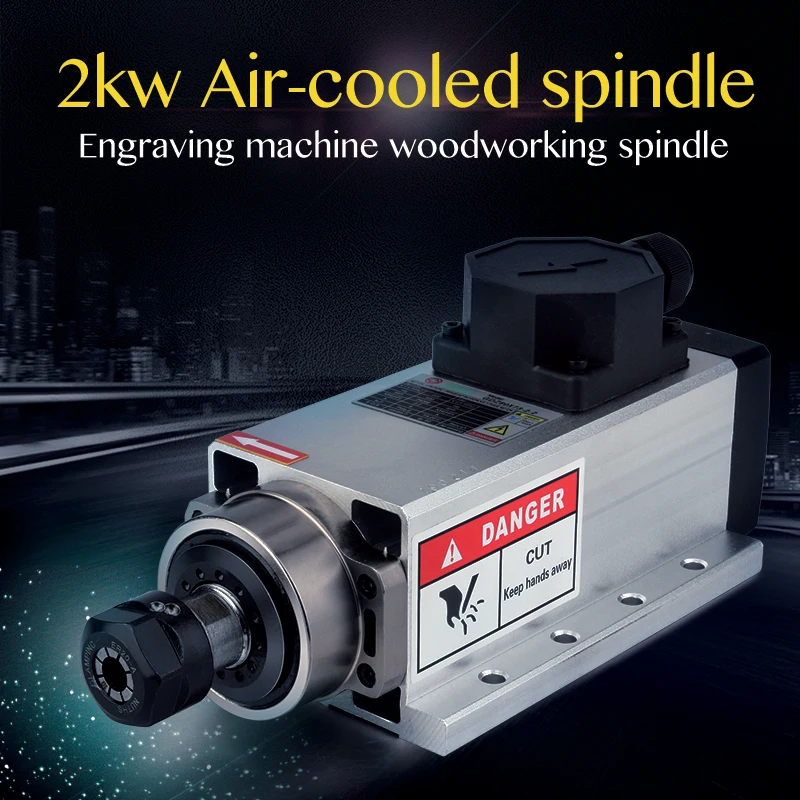 Imagem -02 - Kit de Eixo Quadrado Refrigerado a ar 22kw Eixo de 2200w Mais Inversor de 220v 22kw Mais Fresadora de Gravura de Motor