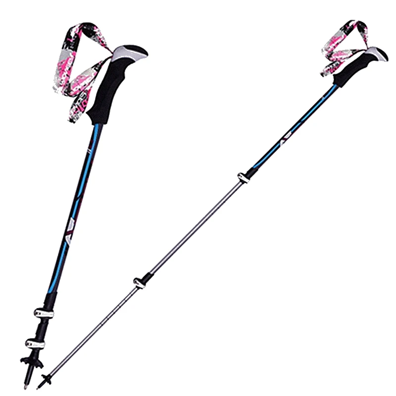 1Pair Nordic Walking Poles Walking Stick For Tourism Cane Trekking Poles Muletas Bastones Hiking Poles Aluminum Alloy Shooting