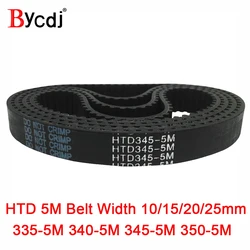 Arc HTD 5M Timing belt C=335/340/345/350 width10/15/20/25mm Teeth 67 68 69 70 HTD5M synchronous Belt 335-5M 340-5M 345-5M 350-5