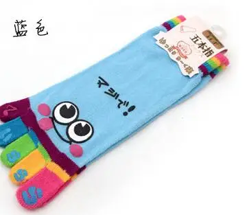 100pairs/lot fedex fast korean style woman cartoon toe cotton socks Socks Smile Face Pattern Funny cotton Socks