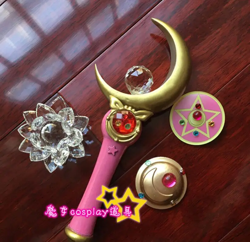 Moon Queen Serenity Henshin Wand Stick Rod Handwork Cosplay Prop