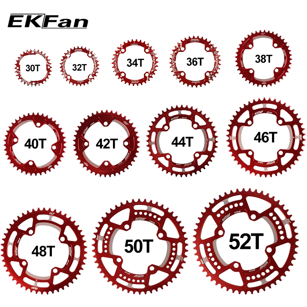 EKFan 104BCD XT Round Shape 30T 32T 34T 36T 38T 40T 42T 44T 46T 48T 50T 52T Cycling Chainring  MTB Bike Chainwheel