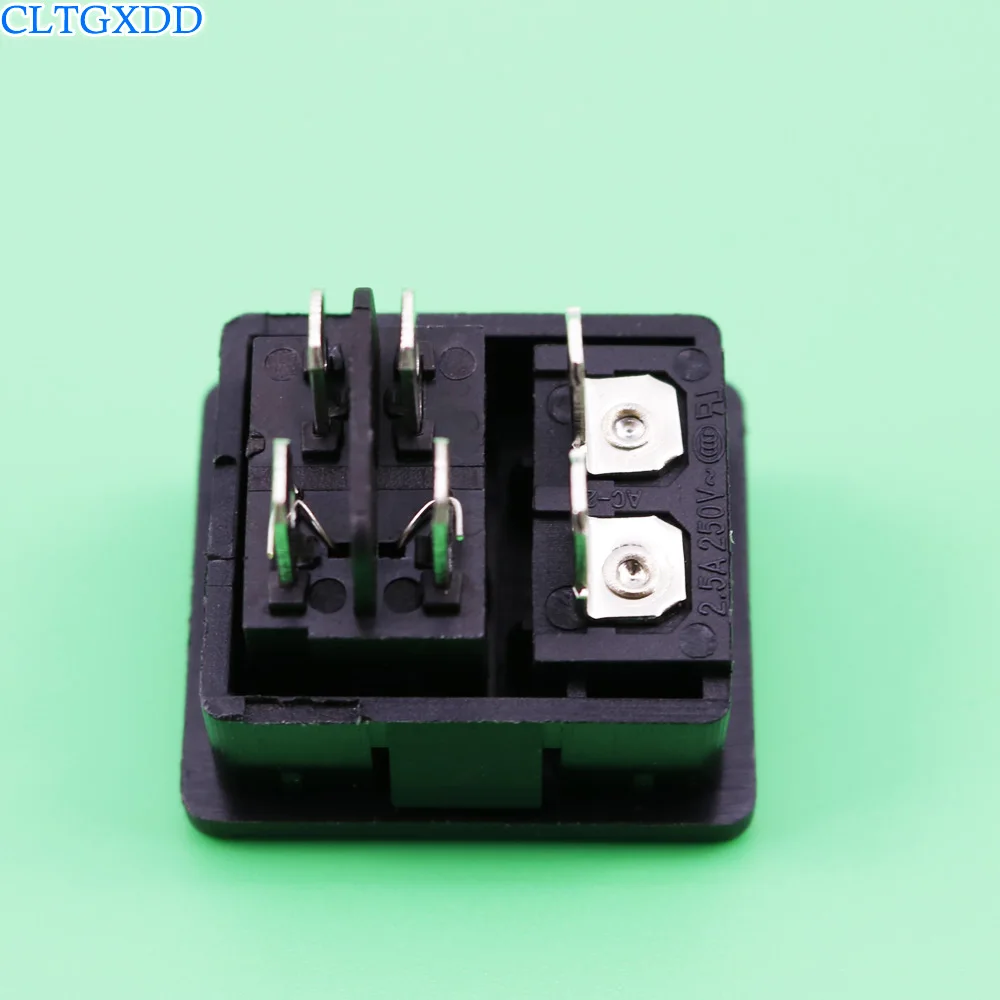 cltgxdd IEC 320 C8 AC Power Cord Inlet Socket Connector With ON-OFF Red Rocker Switch 250V 2.5A CCC CE